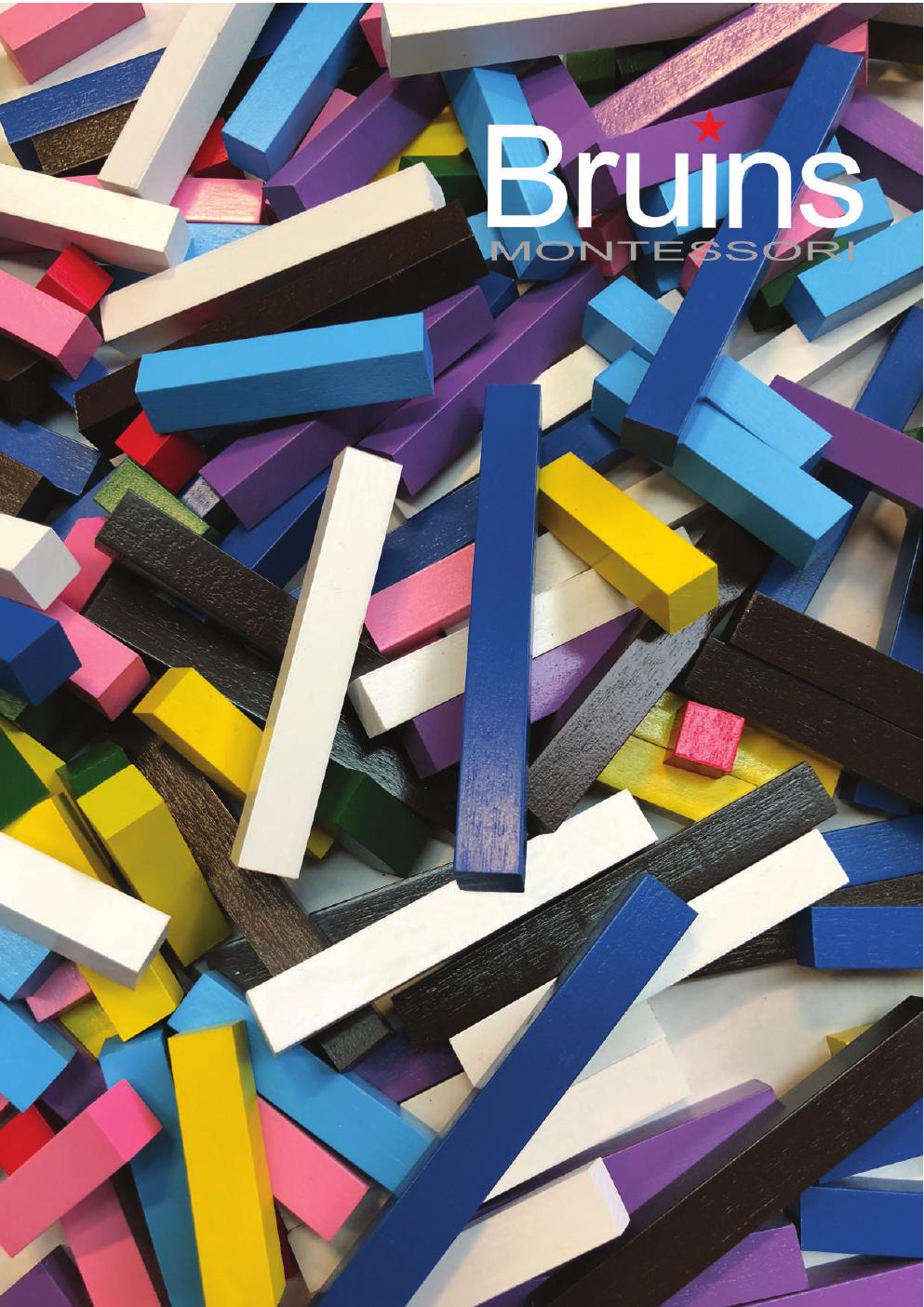 Cover of the Bruins Montessori 2025 product brochure